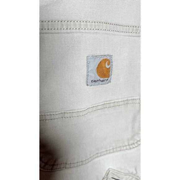 Carhartt Rugged Flex Relaxed Fit Canvas Work Pants Mens 32x36 Light Tan - Picture 8 of 11